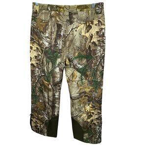 Realtree Women’s Camo Pants Large Soft Shell Scent Factor Wind Water Resistant